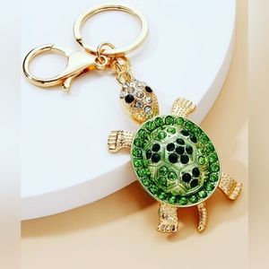 Turtle 🐢 Keychain/Bag Charm with rhinestones